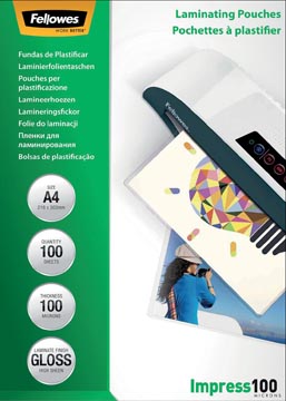 [TIM-5351111] Lamineerhoes Fellowes Impress A4 2x100µ (100)