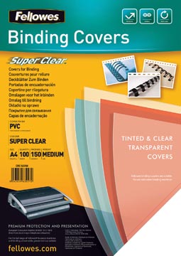 [TIM-5376001] Schutblad Fellowes PVC A4 150 micron transparant (100)(CRC53760)