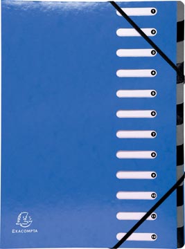 [OUT-53922E] Sorteermap Exacompta Iderama Harmonika karton A4 12-vaks donkerblauw