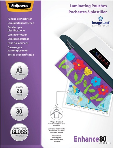[TIM-53964] Lamineerhoes Fellowes Enhance A3 2x80µ glanzend (25)
