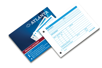 [TIM-5415014] Werkbon Atlanta nederlandstalig 14,8x21cm A5 2-voud 1vel carbon 50sets