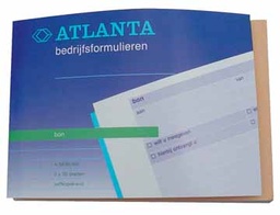 [TIM-5436050] Bonboekje Atlanta nederlandstalig genummerd 1-50 10,5x14,8cm A6 2-voud zelfkopiërend 50bl