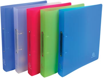 [TIM-54369E] Ringmap Exacompta Chromaline PP A4 maxi 2 ringen 30mm rug 40mm transparant assorti