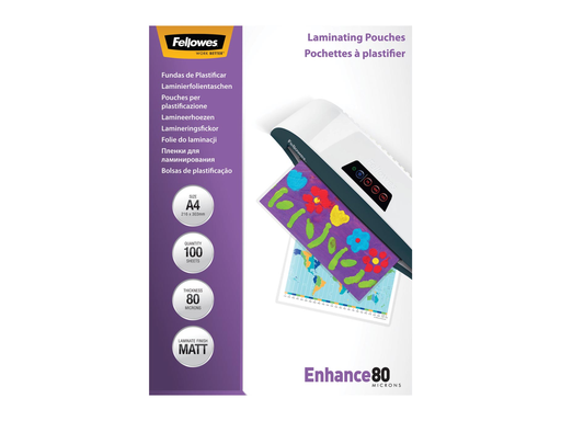 [TIM-5452103] Lamineerhoes Fellowes Enhance A4 2x80µ mat (100)