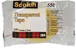 [TIM-5501533] Plakband Scotch 550 15mm x 33m extra sterk voor kleine afroller