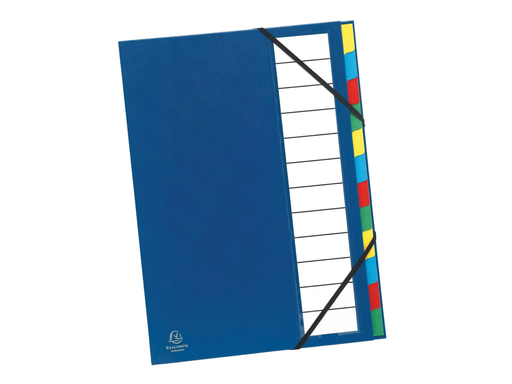 [TIM-55342E] Sorteermap Exacompta Harmonika Ordonator karton A4 12-vaks blauw