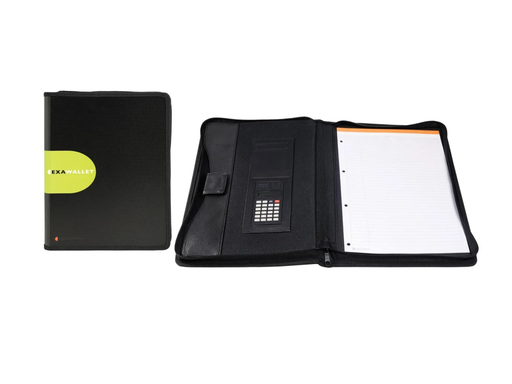 [TIM-55534E] Conferentiemap Exacompta Exawallet 26,5x34cm inclusief rekenmachine zwart