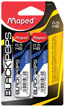 [TIM-559610] Potloodstift Maped Black'Peps HB 0,5mm (2x12)