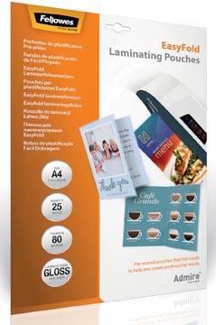 [TIM-5601901] Lamineerhoes Fellowes Admire EasyFold A4 2x80µ (25)