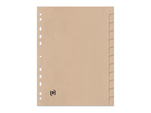 [TIM-578240] Tabbladen Elba Touareg karton A4 280g 12 tabs 11-gaats natuur