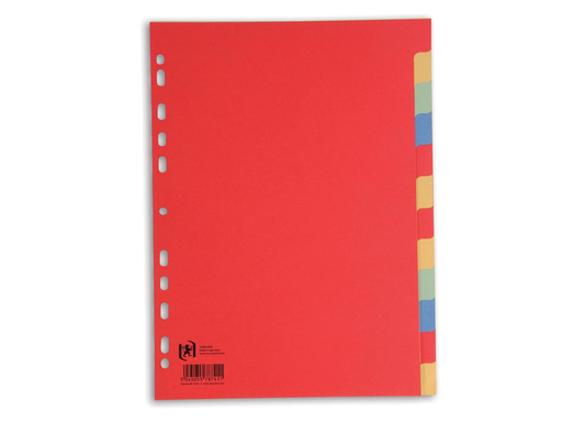 [TIM-5784120] Tabbladen Elba karton A4 160g 12 tabs 11-gaats assorti