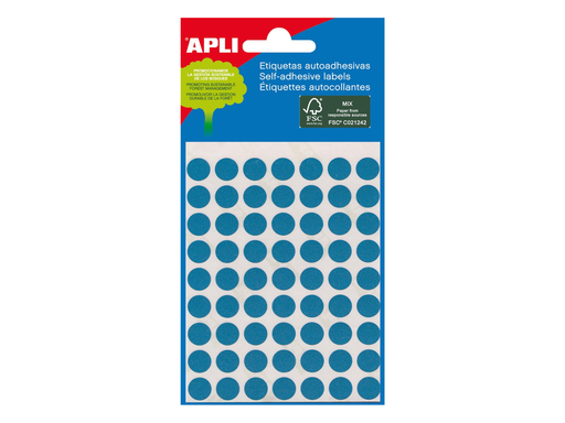 [TIM-581185] Etiketten Apli Ø 8mm blauw (288)