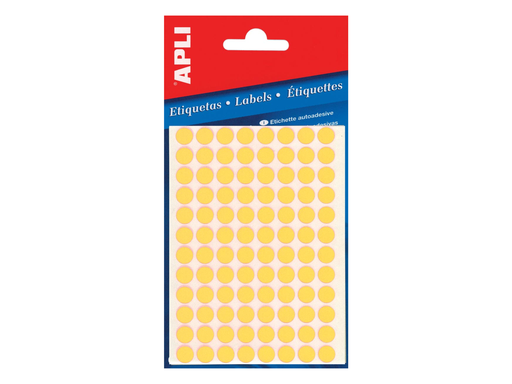 [TIM-581190] Etiketten Apli Ø 8mm fluo geel (288)