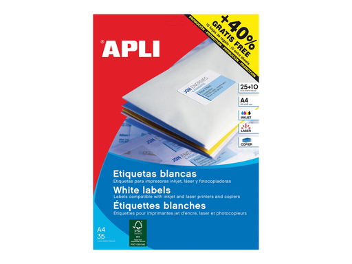 [TIM-581212] Etiketten Apli 24 etik/bl 70x37mm (25)