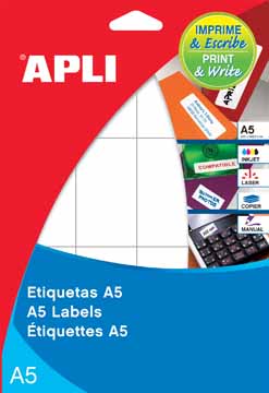 [TIM-581880] Etiketten Apli A5 06 etik/bl 49x82mm (15)