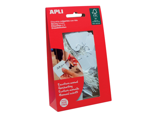 [TIM-587004] Draadetiketten Apli 7x19mm wit (200)