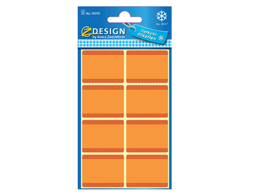 [TIM-59370] Etiketten Avery Z-design Home 36x28mm voor diepvries oranje (40)