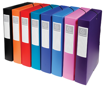 [TIM-5980E] Elastobox Exacompta PP A4 rug 60mm assorti