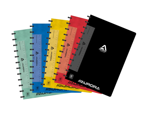 [TIM-6011100] Schrift Adoc Classic Lyon karton A4 gelijnd 144blz met meetlat en kantlijn assorti
