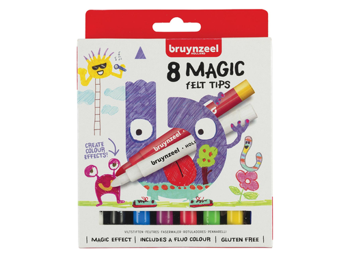 [TIM-6012608] Viltstift Bruynzeel Magic assorti (8)