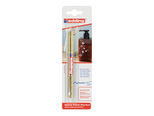 [TIM-6072053] Glanslakmarker Edding 751 ronde punt 1-2mm goud blister