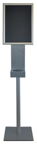 [TIM-610824] Desinfectiezuil met kliklijst A3 150cm grijs