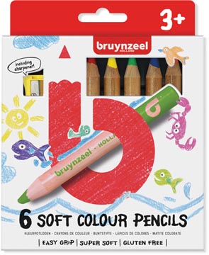 [TIM-6119006] Kleurpotlood Bruynzeel Soft assorti (6)