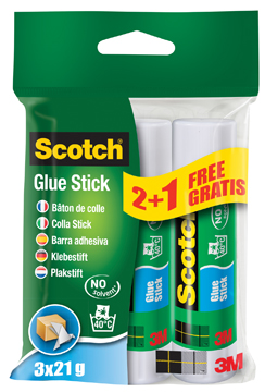 [TIM-6263C] Plakstift Scotch 21gr blister (2+1)