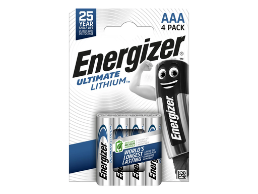 [TIM-629612] Batterij Energizer Ultimate Lithium AAA 1,5V (4)