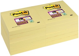 [TIM-654SSY] Memoblok Post-it Super Sticky 76x76mm geel (12)