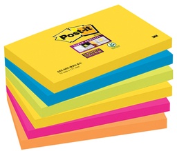 [TIM-655SSRO] Memoblok Post-it Super Sticky Rio 76x127mm assorti (6)