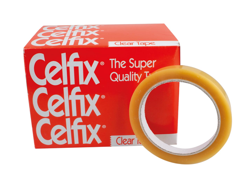 [TIM-6612] Plakband Celfix Cellulose 12mmx66m voor grote afroller