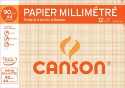 [TIM-67115] Millimeterpapier Canson A4 90gr 12 vel