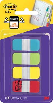 [TIM-676AGYR] Index Post-It Strong 15,8x38,1mm assorti blister (4)