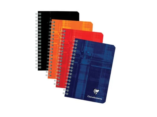 [TIM-685920C] Spiraalschrift Clairefontaine Metric karton 9,5x14cm 100blz zonder kantlijn geruit 5mm assorti