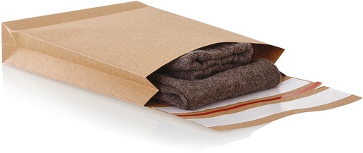 [TIM-69112] Zakomslag met balg 162x229x40+100mm bruin Z/V + strip (250)