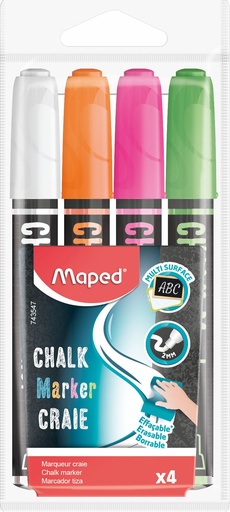[TIM-743547] Krijtmarker Maped assorti fun etui (4)