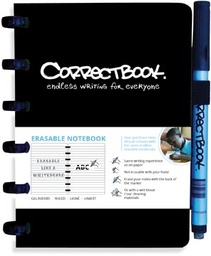 [TIM-7480175] Schrift Correctbook A6 gelijnd herbruikbaar zwart