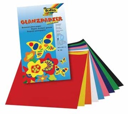 [TIM-750] Glanspapier Folia 18,5x29,7cm gegomd assorti (10)