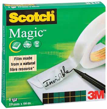 [TIM-8101966] Plakband Scotch Magic Tape 19mmx66m voor grote afroller