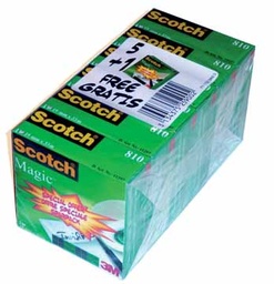 [TIM-810P5] Plakband Scotch magic tape 19mm x 33m (5+1) voor kleine afroller