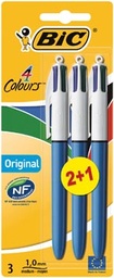 [TIM-811909] Balpen Bic 4 Colours blister 2+1 gratis