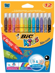 [TIM-841798] Viltstift Bic kids couleur medium assorti (12)