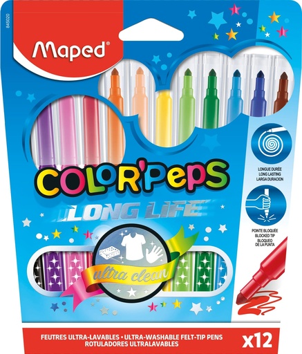 [TIM-845020] Viltstift Maped Color'Peps assorti (12)