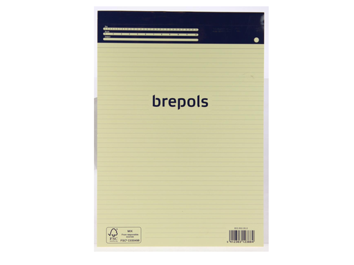 [TIM-8539023] Schrijfblok Brepols 21x29,7cm gelijnd 100blz