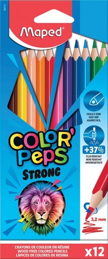[TIM-862712] Kleurpotlood Maped Color'Peps Strong assorti (12)