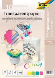 [TIM-87429] Papier Folia A4 115g assorti transparant (10)