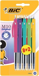 [TIM-893583] Balpen Bic M10 Clic Colors 8+2 gratis