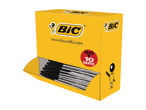 [TIM-896040] Balpen Bic Cristal Original zwart voordeelpak 90+10 gratis