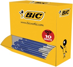 [TIM-896041] Balpen Bic M10 Clic Original blauw voordeelpak 90+10 gratis